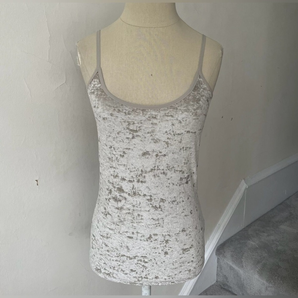 Vince Taupe Velvet Spaghetti Strap Day To Night Camisole Top Medium NWT